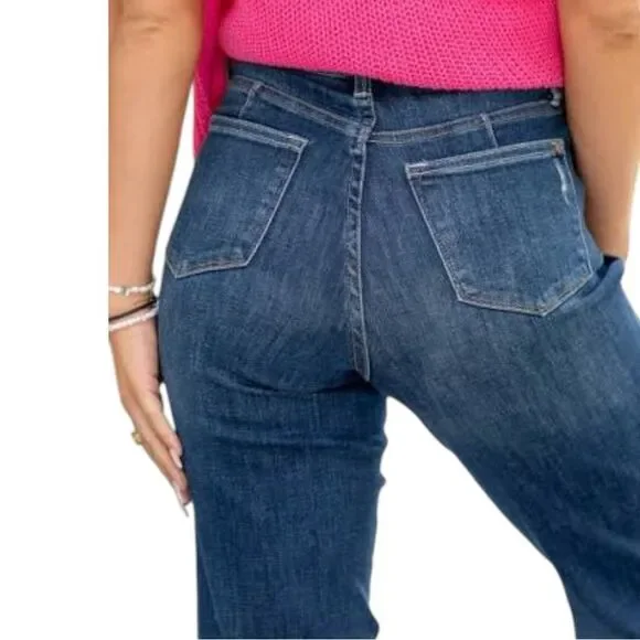 Judy Blue High Rise Tummy Control Classic Straight Jeans Dark Wash NWT - Picture 12 of 15